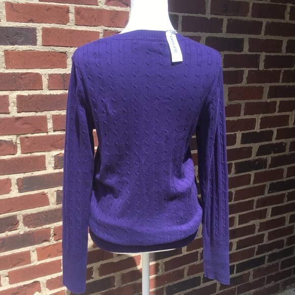 Old Navy Classic Cable Knit V-Neck Pullover Sweater Long Sleeve (Sz Large) - Picture 11 of 11